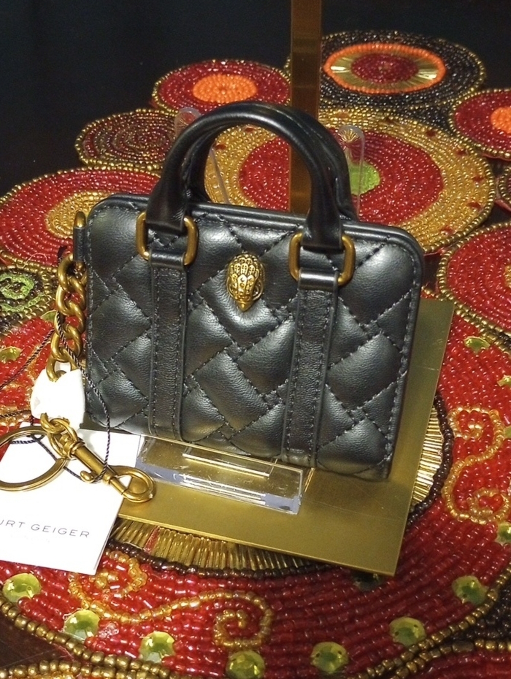 Kurt Geiger Boston Card Charm Keychain - Picture 4 of 16